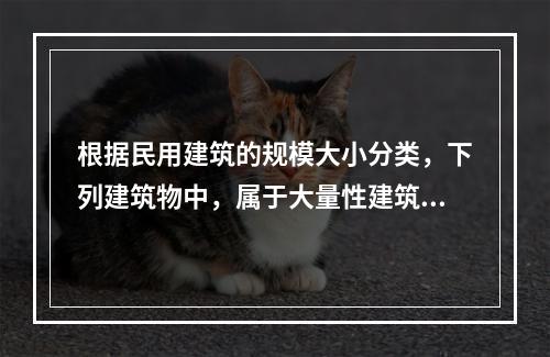 根据民用建筑的规模大小分类，下列建筑物中，属于大量性建筑的是