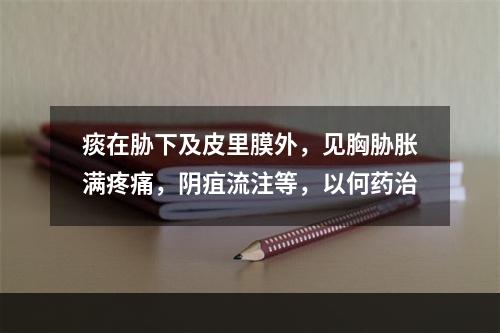 痰在胁下及皮里膜外，见胸胁胀满疼痛，阴疽流注等，以何药治