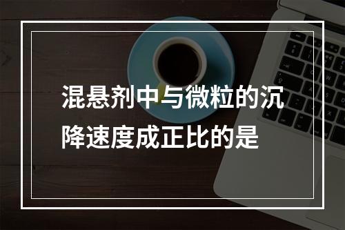 混悬剂中与微粒的沉降速度成正比的是