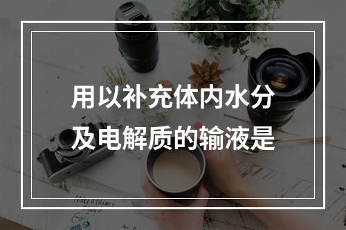 用以补充体内水分及电解质的输液是