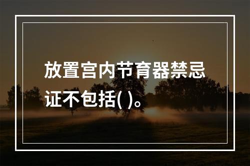 放置宫内节育器禁忌证不包括( )。