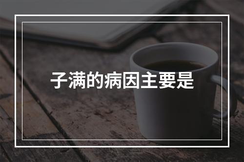 子满的病因主要是