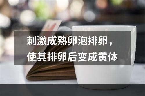 刺激成熟卵泡排卵，使其排卵后变成黄体