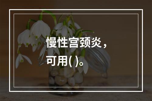 慢性宫颈炎，可用( )。