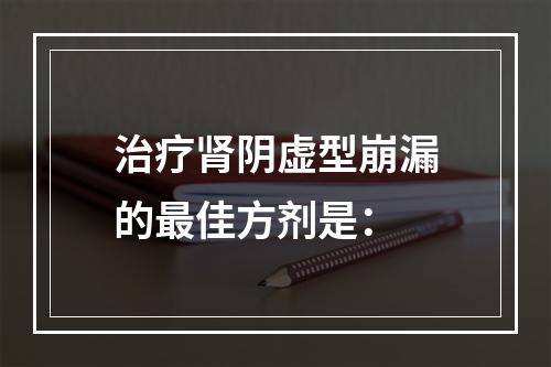 治疗肾阴虚型崩漏的最佳方剂是：