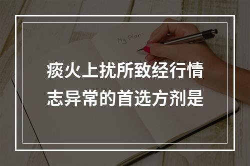 痰火上扰所致经行情志异常的首选方剂是