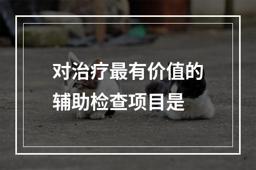 对治疗最有价值的辅助检查项目是