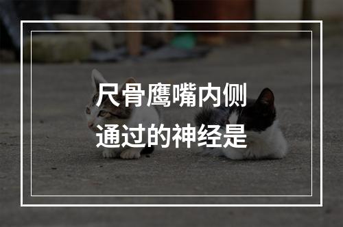 尺骨鹰嘴内侧通过的神经是