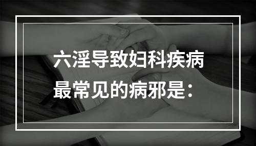 六淫导致妇科疾病最常见的病邪是：