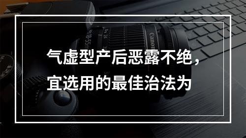 气虚型产后恶露不绝，宜选用的最佳治法为