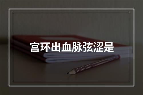 宫环出血脉弦涩是