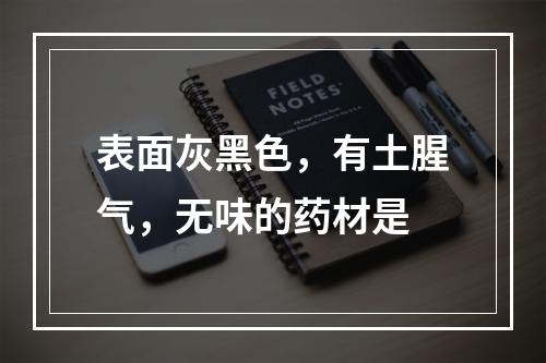 表面灰黑色，有土腥气，无味的药材是