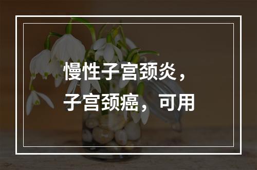 慢性子宫颈炎，子宫颈癌，可用