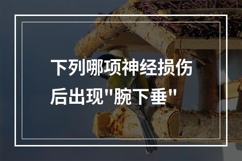 下列哪项神经损伤后出现