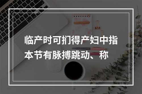 临产时可扪得产妇中指本节有脉搏跳动、称