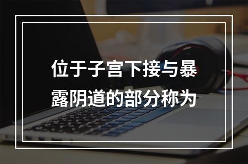 位于子宫下接与暴露阴道的部分称为