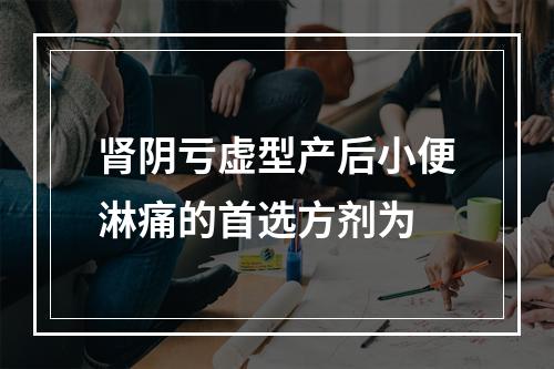 肾阴亏虚型产后小便淋痛的首选方剂为