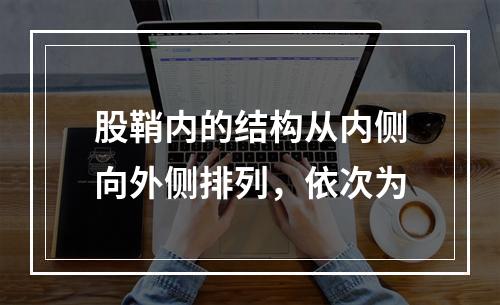 股鞘内的结构从内侧向外侧排列，依次为