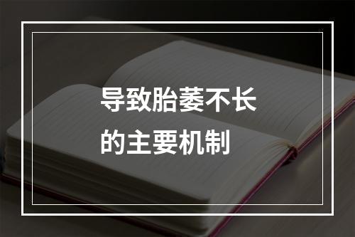 导致胎萎不长的主要机制