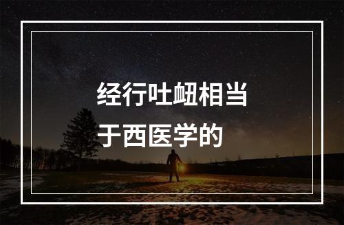 经行吐衄相当于西医学的