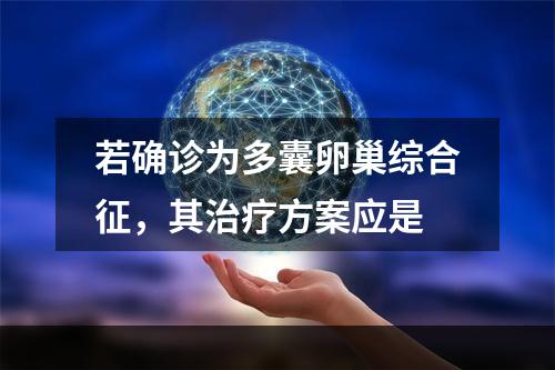 若确诊为多囊卵巢综合征，其治疗方案应是