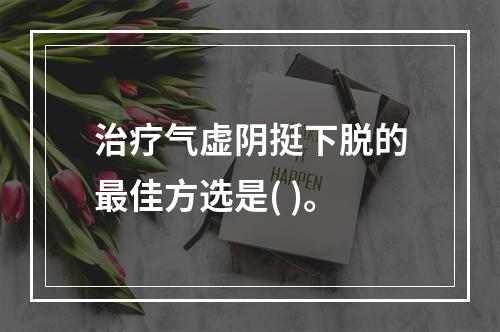 治疗气虚阴挺下脱的最佳方选是( )。