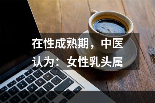 在性成熟期，中医认为：女性乳头属