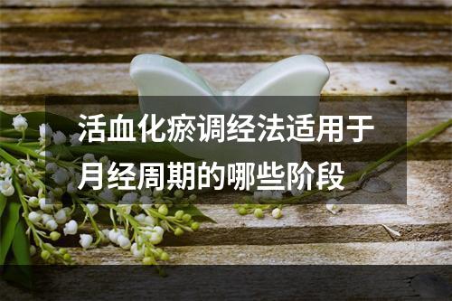 活血化瘀调经法适用于月经周期的哪些阶段