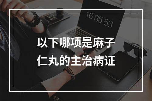 以下哪项是麻子仁丸的主治病证