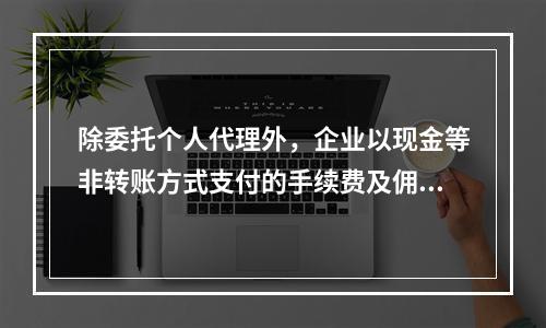 除委托个人代理外，企业以现金等非转账方式支付的手续费及佣金允