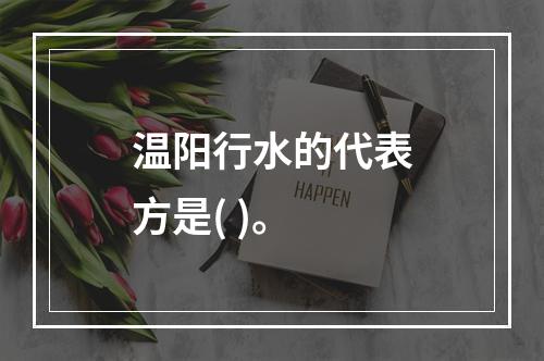 温阳行水的代表方是( )。