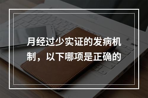 月经过少实证的发病机制，以下哪项是正确的