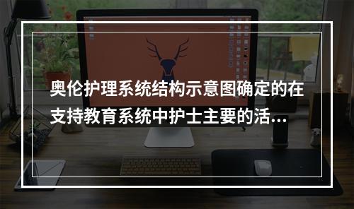 奥伦护理系统结构示意图确定的在支持教育系统中护士主要的活动是