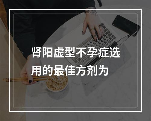 肾阳虚型不孕症选用的最佳方剂为