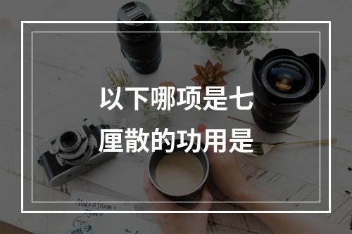 以下哪项是七厘散的功用是