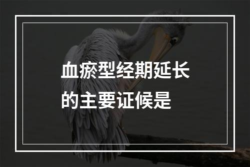 血瘀型经期延长的主要证候是