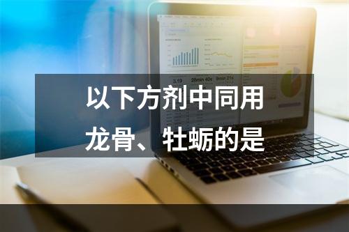 以下方剂中同用龙骨、牡蛎的是