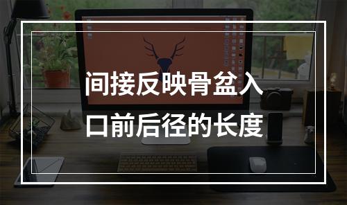 间接反映骨盆入口前后径的长度