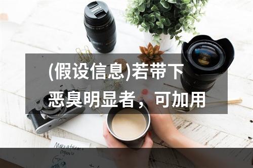 (假设信息)若带下恶臭明显者，可加用