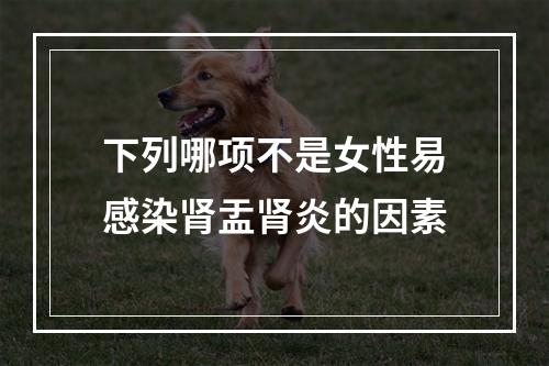 下列哪项不是女性易感染肾盂肾炎的因素