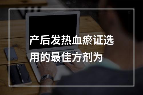 产后发热血瘀证选用的最佳方剂为