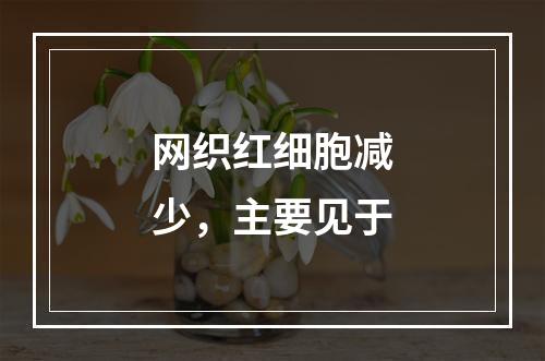 网织红细胞减少，主要见于