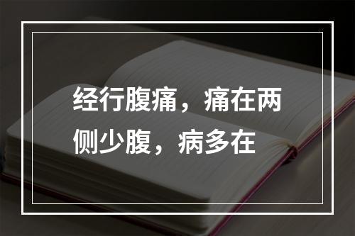 经行腹痛，痛在两侧少腹，病多在