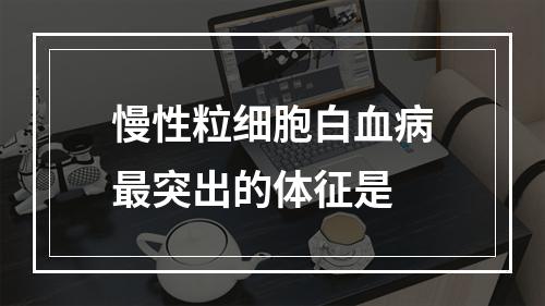 慢性粒细胞白血病最突出的体征是