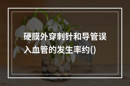 硬膜外穿刺针和导管误入血管的发生率约()