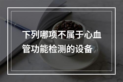 下列哪项不属于心血管功能检测的设备