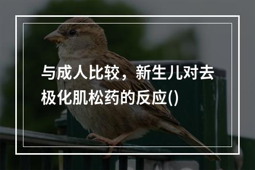 与成人比较，新生儿对去极化肌松药的反应()