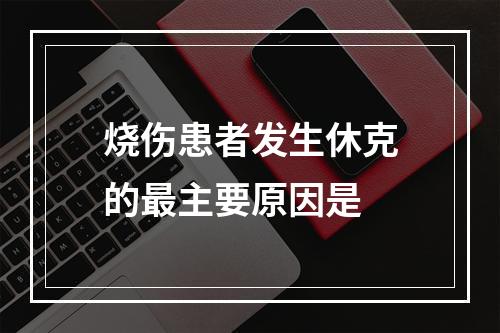 烧伤患者发生休克的最主要原因是