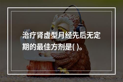 治疗肾虚型月经先后无定期的最佳方剂是( )。