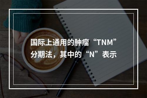 国际上通用的肿瘤“TNM”分期法，其中的“N”表示